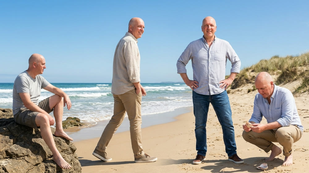 Charaktere am Strand